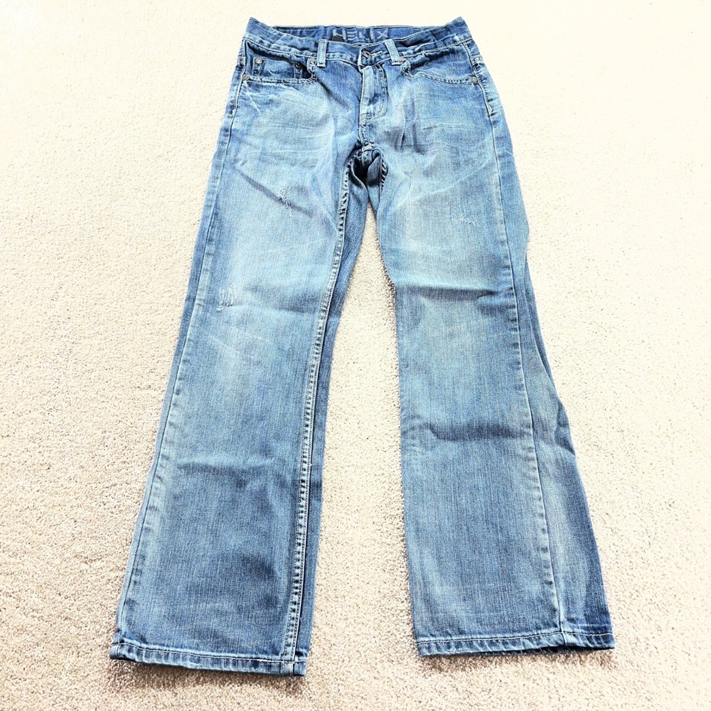 Helix Slim Boot Jeans Womens Size 14‎ Blue Denim Medium Wash Bootcut 100% Cotton